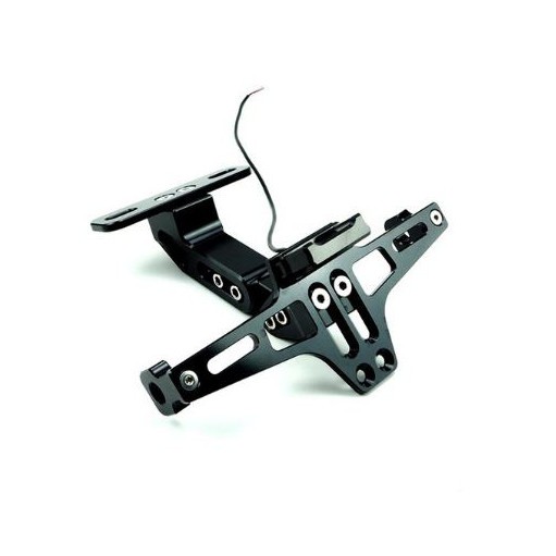 Metal motorcycle Number plate holder with LED rear light 12V fender tail tidy 