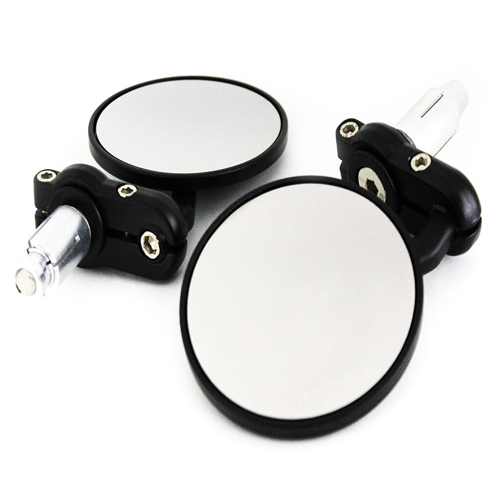 Handle Round Mirror bar end mirrors Circular rare view Mirror  