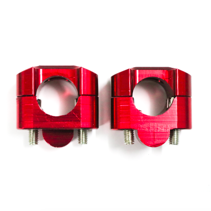 Red Aluminum Handle Bar Riser Taper Mount 28mm Clamp for Morcycle 