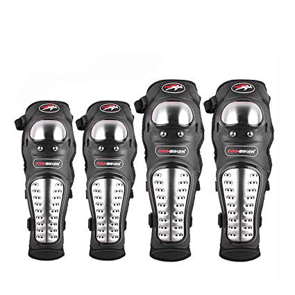 Probiker alloy steel Knee shin and elbow guard Armour protector for bikers and Riders 