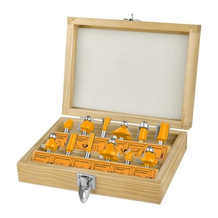 Ingco 12pcs Router bits set (6mm) AKRT1201