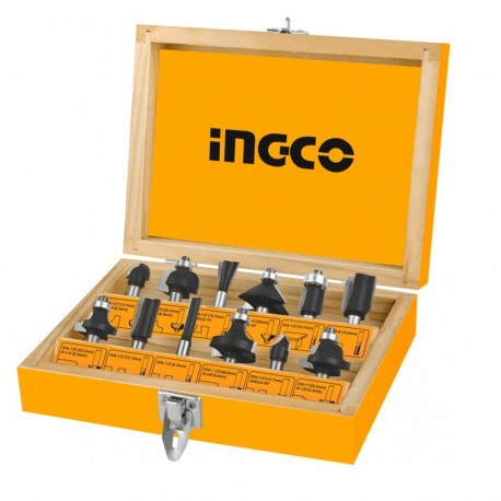 Ingco 12pcs Router bits set (12mm) AKRT1221