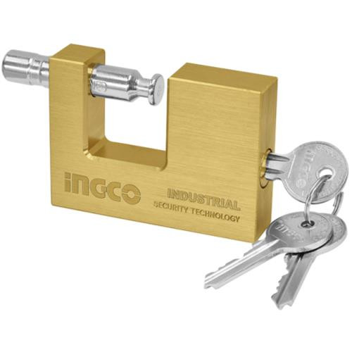 Ingco 60mm Heavy duty brass block padlock DBBPL0602 