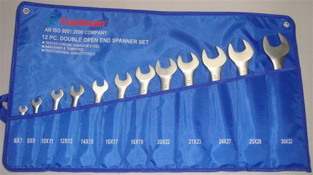 Eastman 12 Pcs. DOE Jaw Spanner (Open Spanner) Set- Elliptical Kit Packing E- 2002